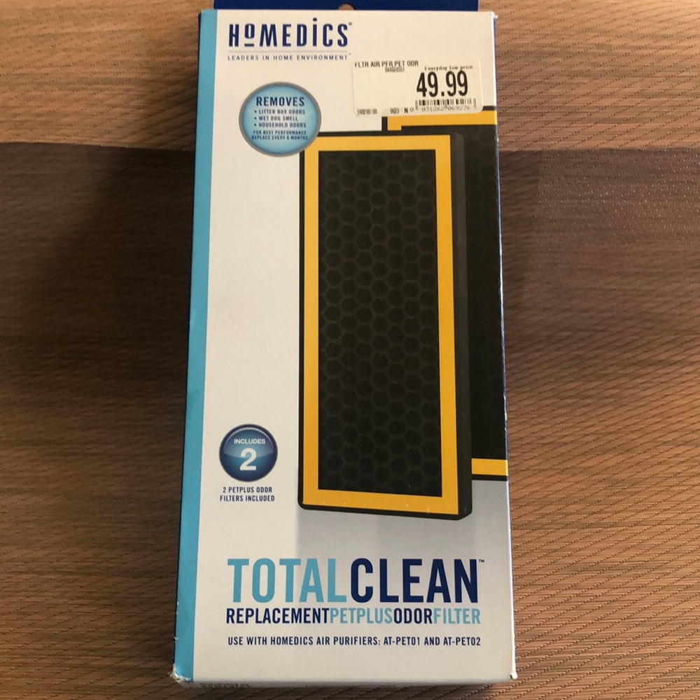 Homedics Total Clean Replacement PetPlus Odor Filter (2-pack)